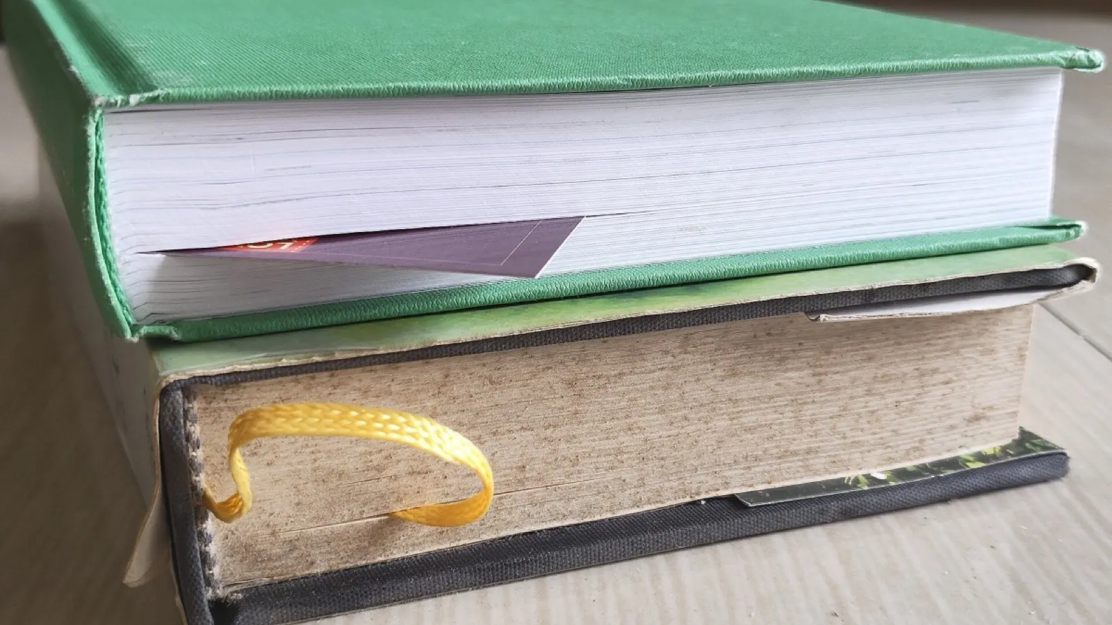 A bookmark part way through a book: a lesson opened and not finished.