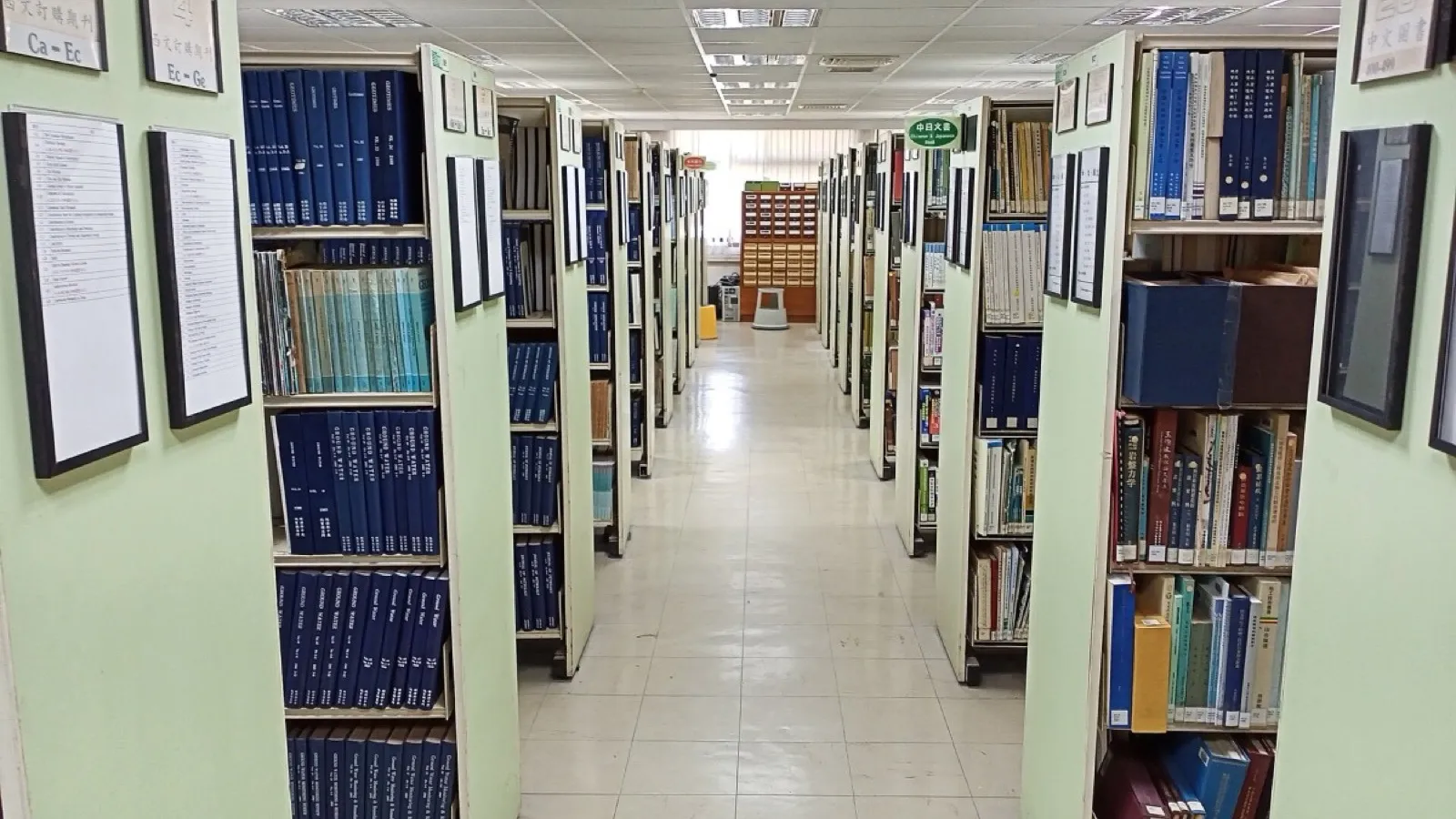 A stack of books, four boards describing the same topic at four depths.