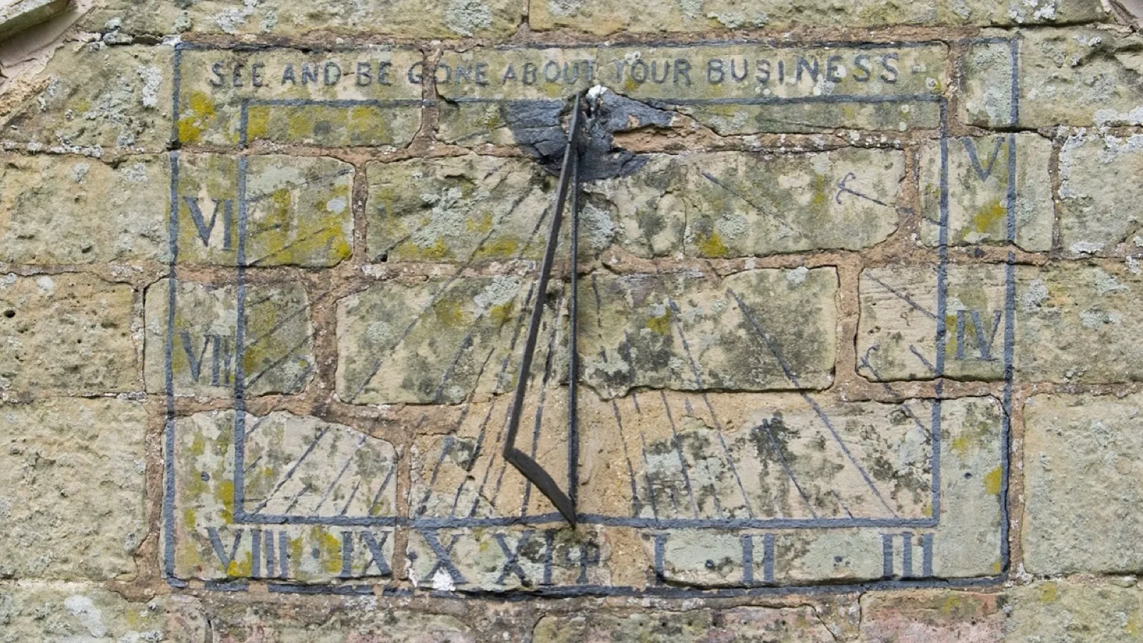 A sundial, which is all a tense is about.